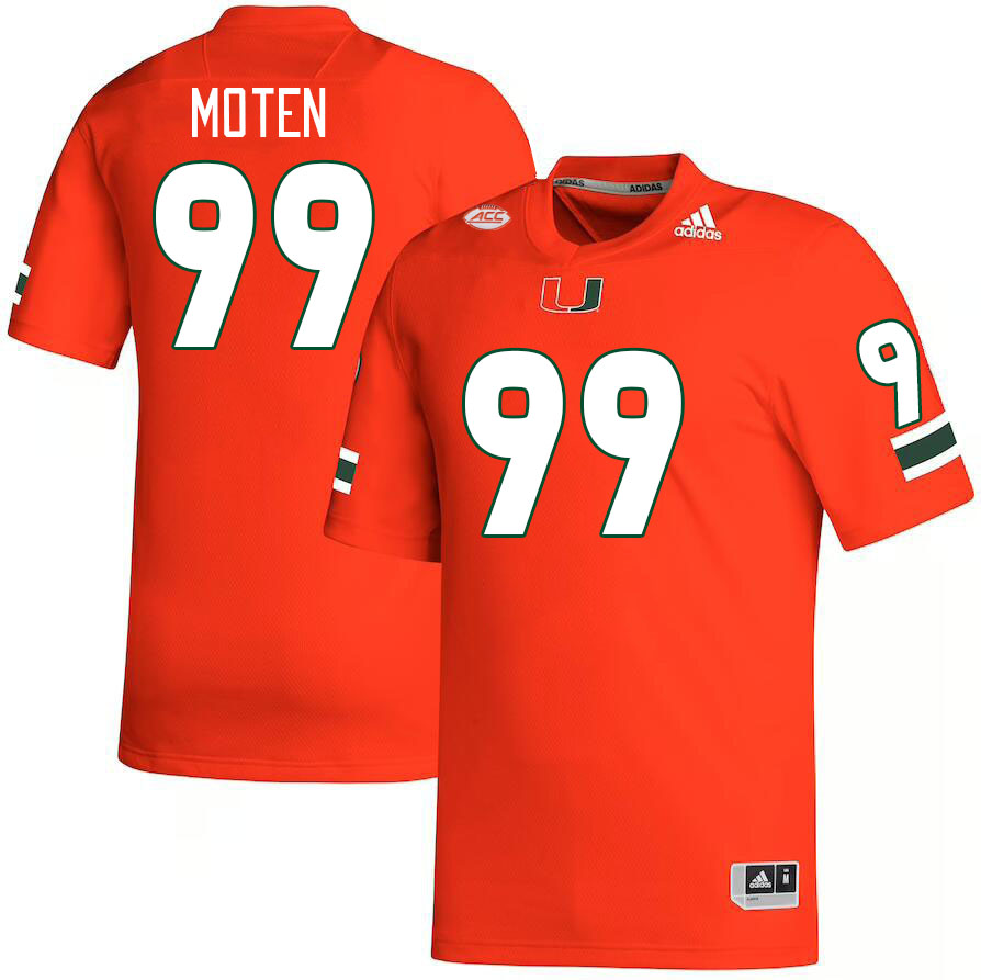 Men #99 Ahmad Moten Miami Hurricanes College Football Jerseys Stitched-Orange
